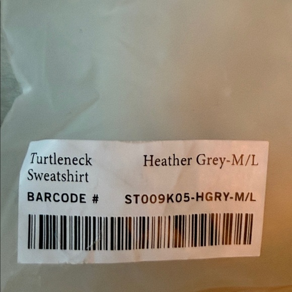 Dairy Boy Turtleneck Sweatshirt Heather Grey M/L New With Tags - Picture 7 of 7